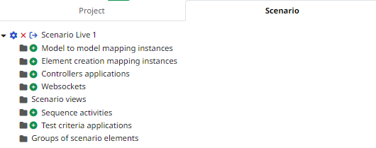 Scenarios tab