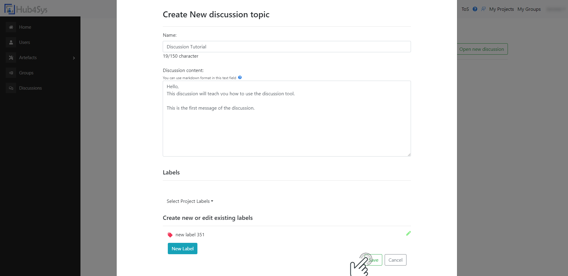 Discussion Creation