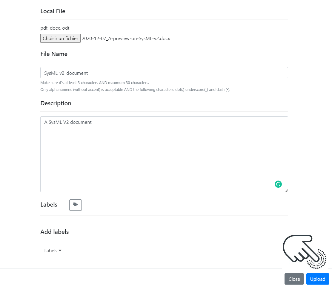 Add specification Add specification