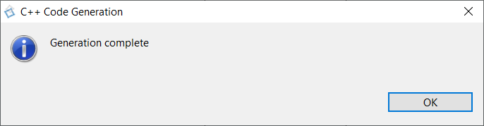 Code Generation Confirmed Code Generation Confirmed