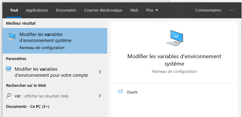variables environnement systeme variables environnement systeme