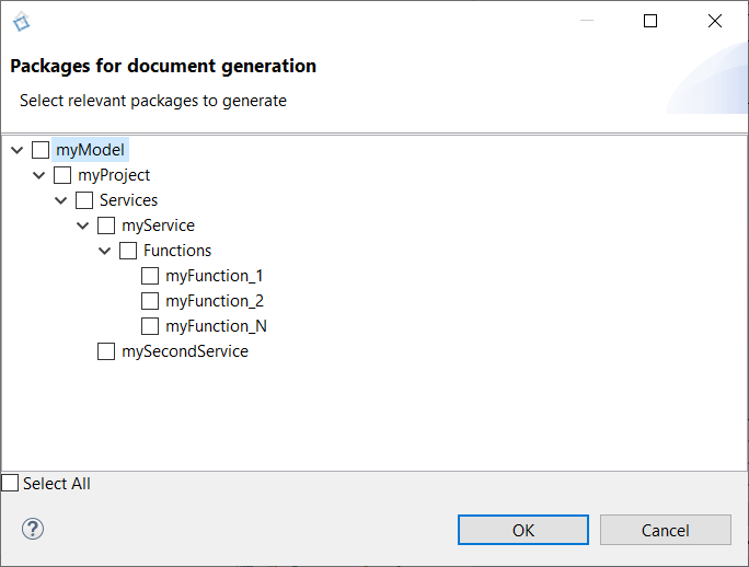 Packages selection Packages selection