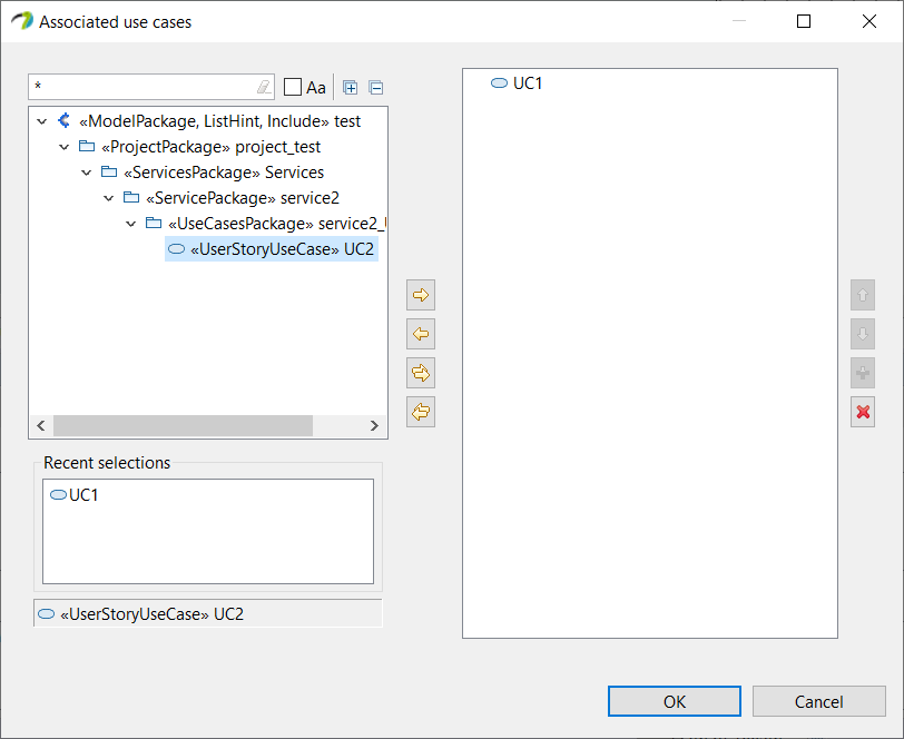 Associated use cases Pop-up