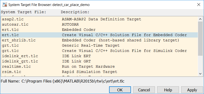 System target file System target file