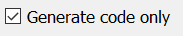 Generate code only Generate code only
