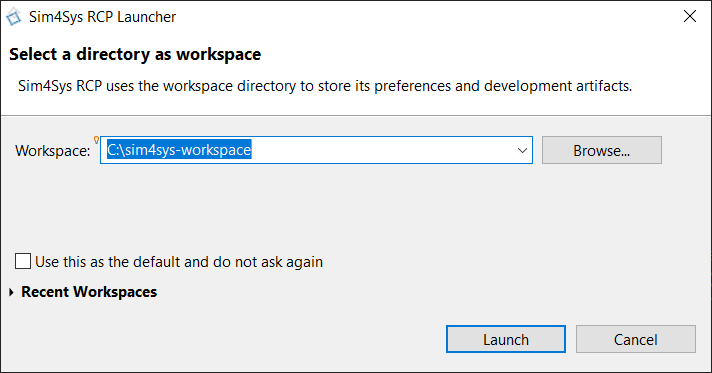 Chose a worskspace Chose a worskspace