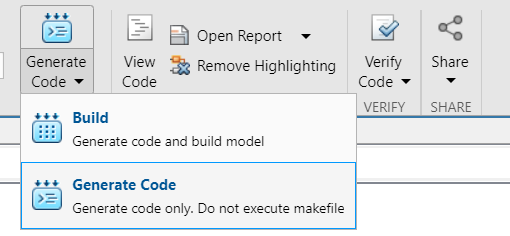 Simulink generate code Simulink generate code