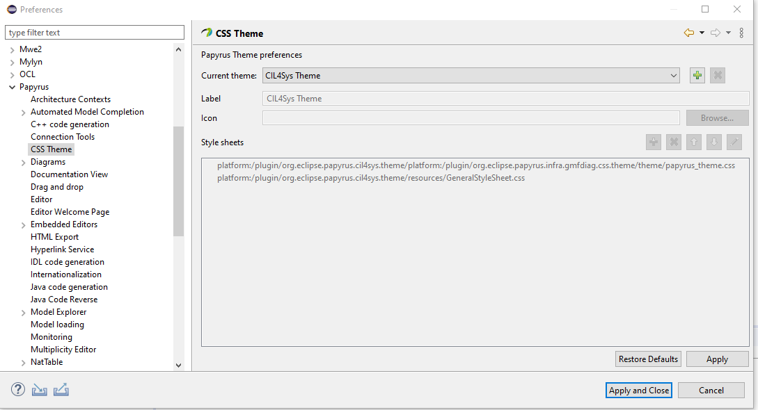 CIL4Sys CSS Theme