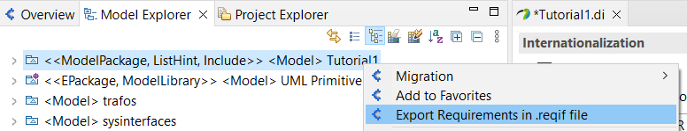 Exporting Requirements to ReqIF file