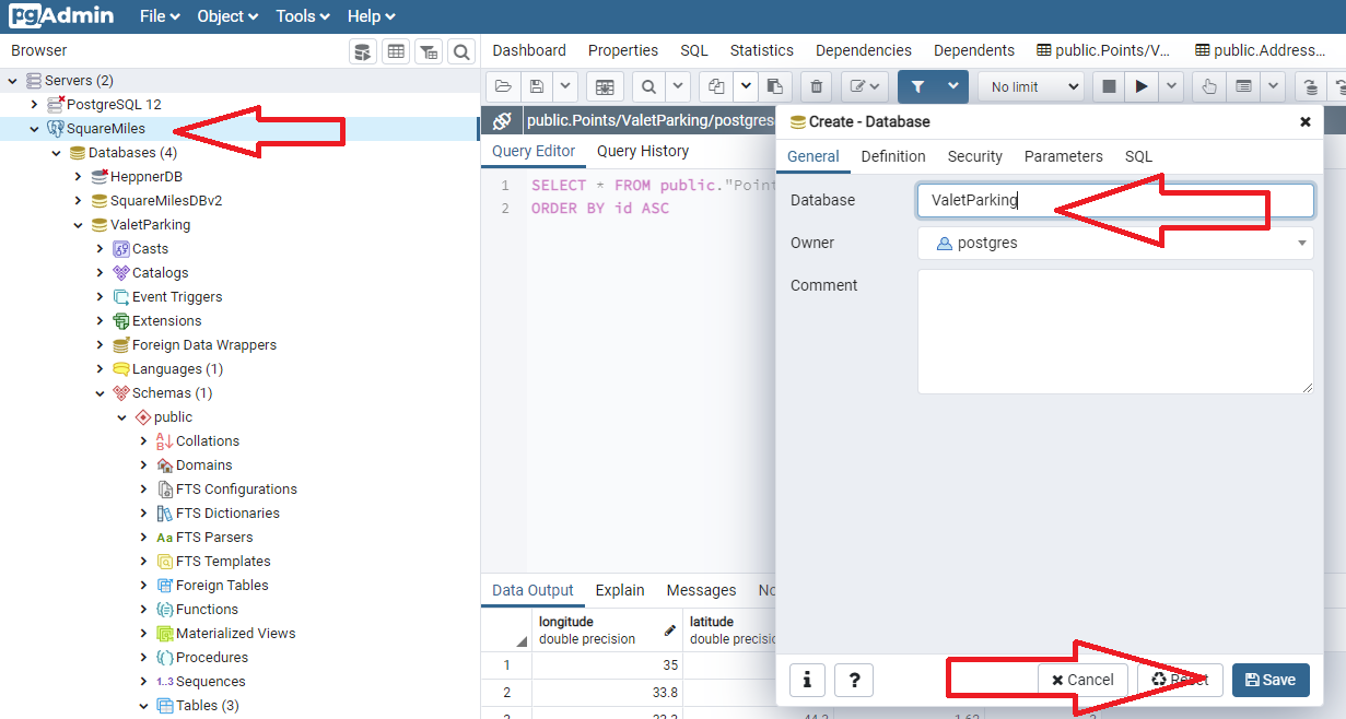 Create database Create database