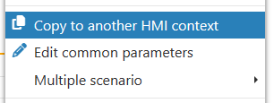 Copy to another HMI context