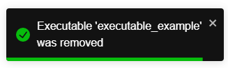 Remove executable Remove executable