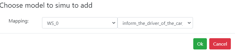 Choose model to simu to add Choose model to simu to add