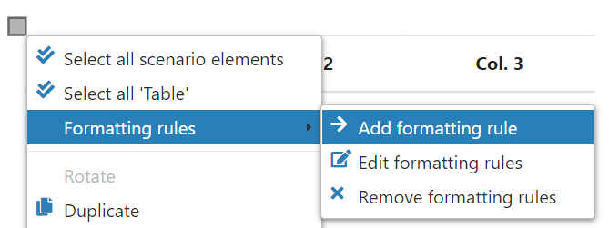 Use formatting rule Use formatting rule