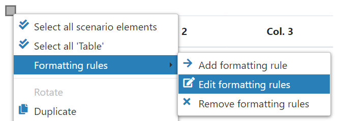 Edit formatting rule Edit formatting rule