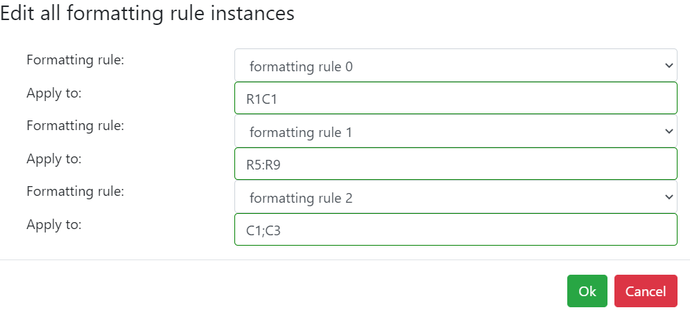Edit all formatting rule instances Edit all formatting rule instances
