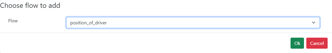 Choose flow to add Choose flow to add