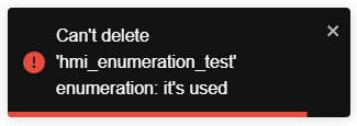 Enumeration cannot be deleted Enumeration cannot be deleted