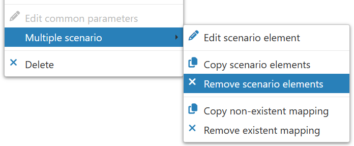 Remove scenario element Remove scenario element