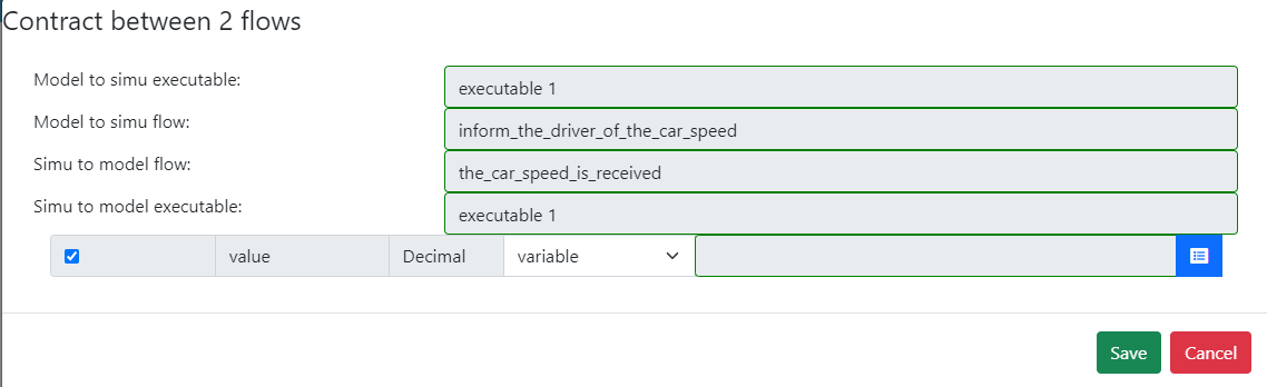 Edit model to model mapping Contract between 2 flows