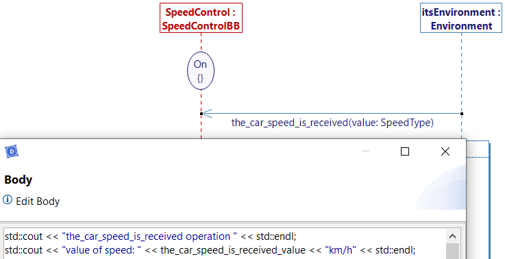 Logging speed value in designer
