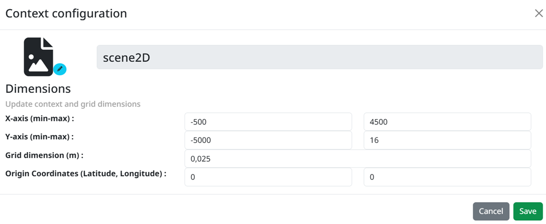 Context configuration menu