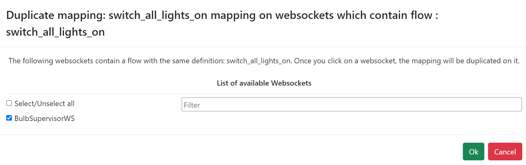 Copy button on mapping instance, popup window Copy button on mapping instance, popup window