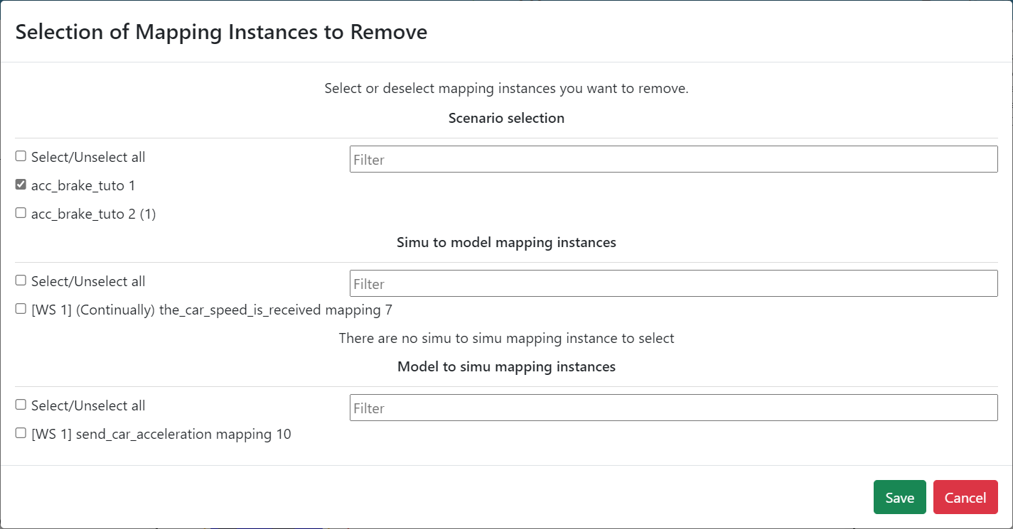 Selection of Mapping Instances to Remove Selection of Mapping Instances to Remove