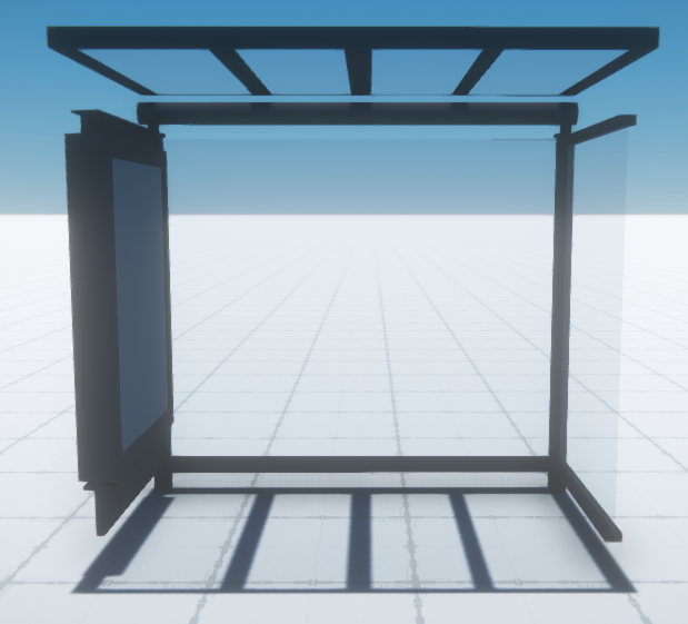 Bus stop on Scene3D