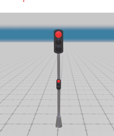Traffic light lamp on Scene 3D