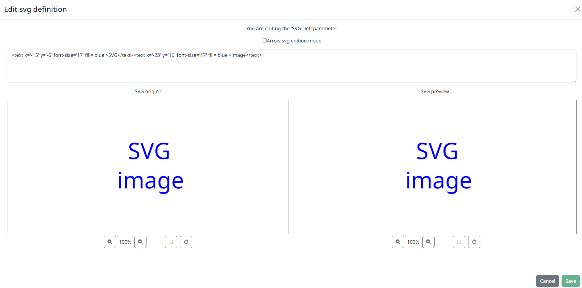Edit SVG parameter Edit SVG parameter