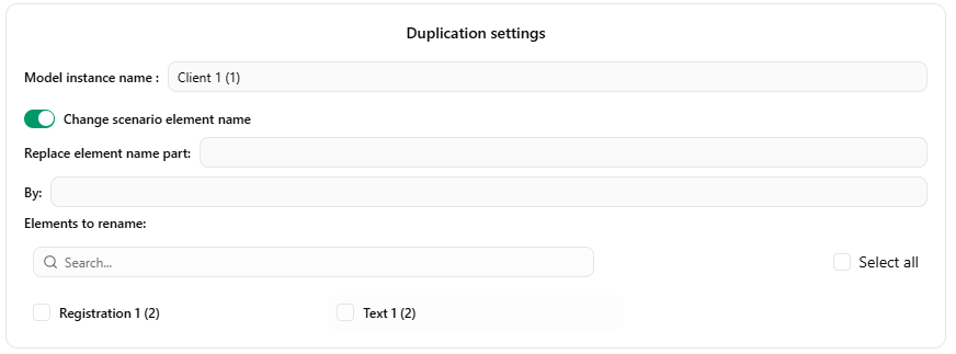 Duplication Settings Duplication Settings