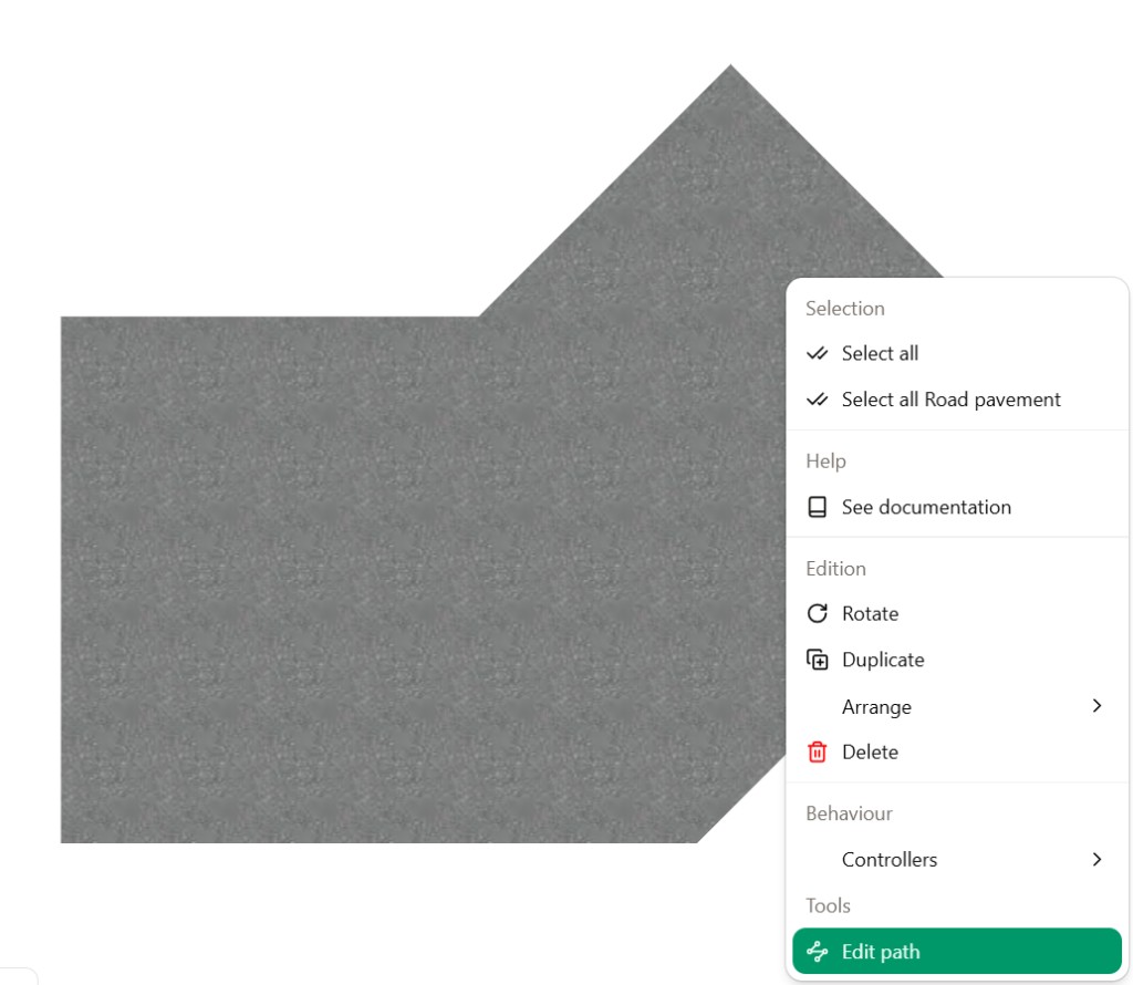 Context menu with Edit path under Tools