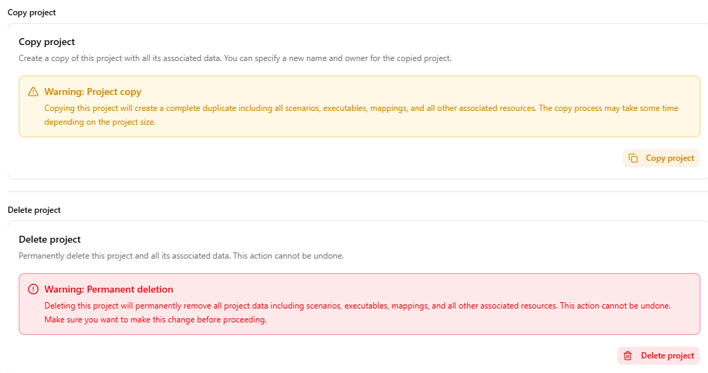 Project Copy and Delete