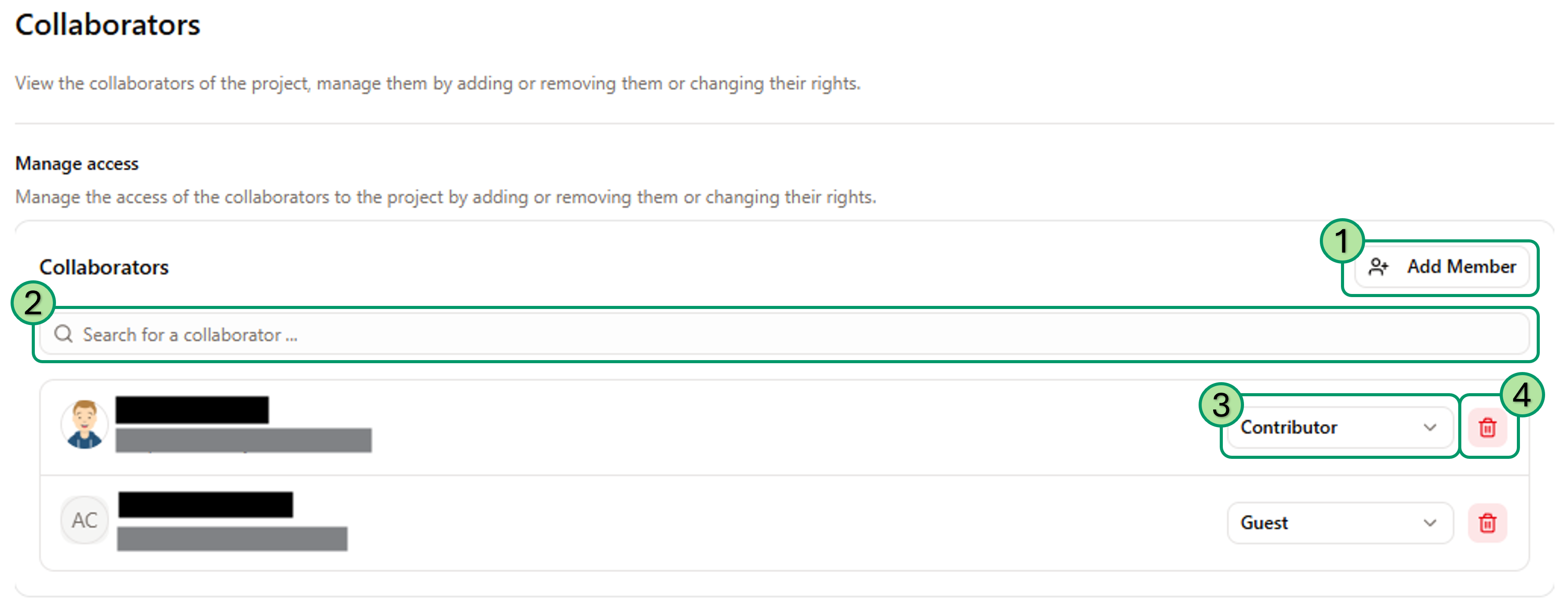 Project Members Settings