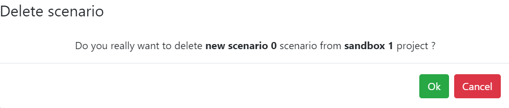 Delete scenario