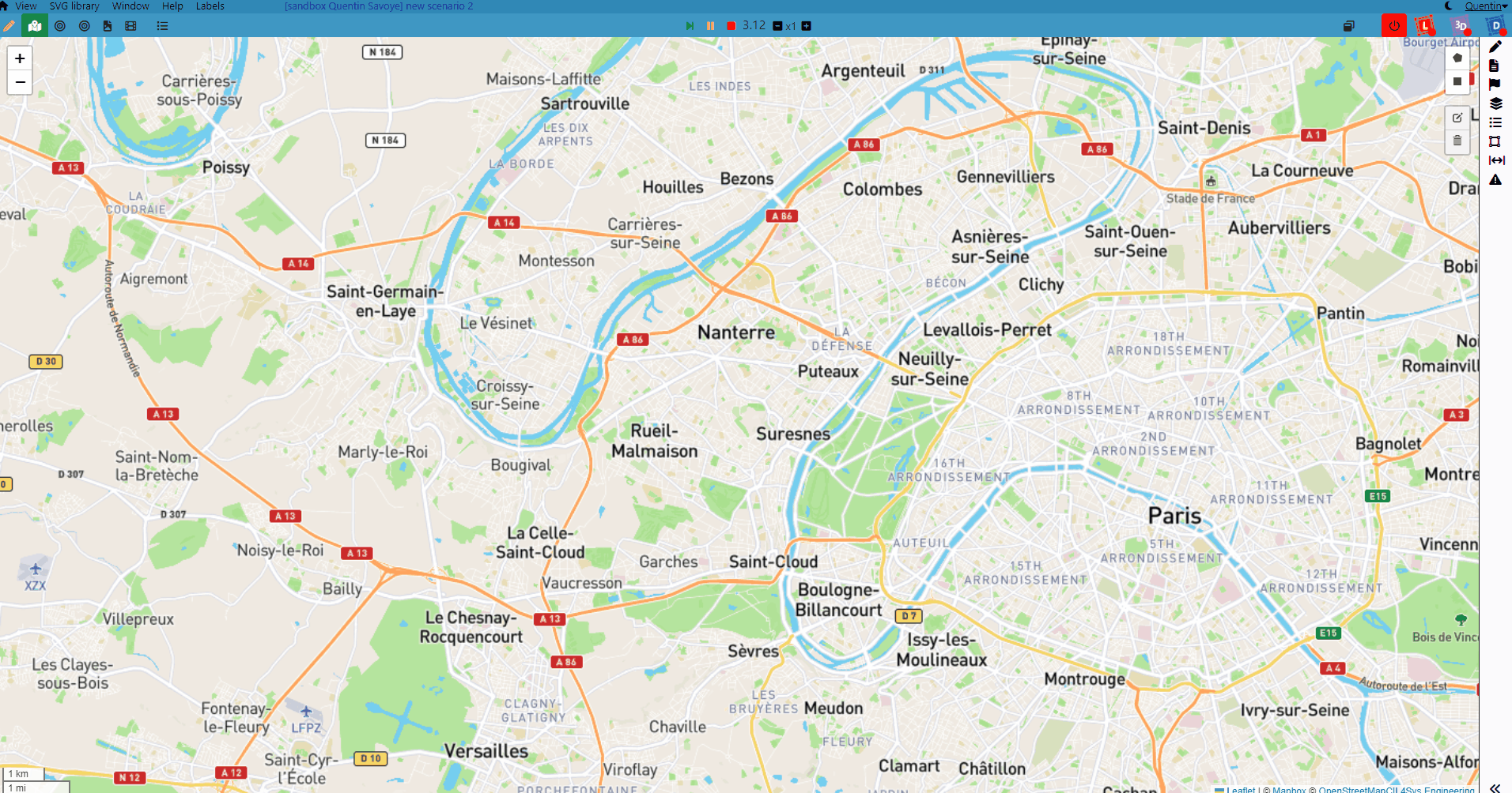 Polygon on map being created, edited and deleted
