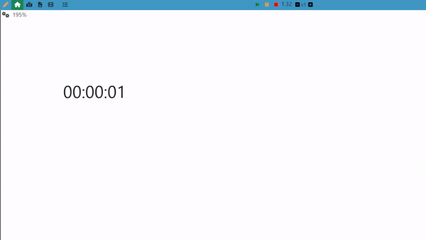 Run The Hour Display is incremented each second on Run