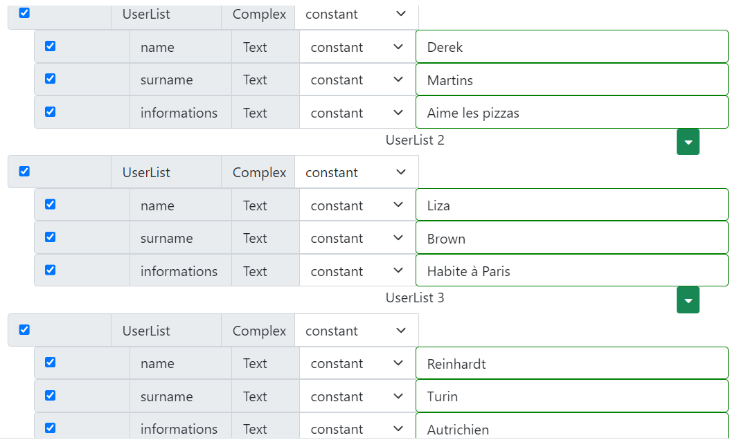 fill UserList fill UserList