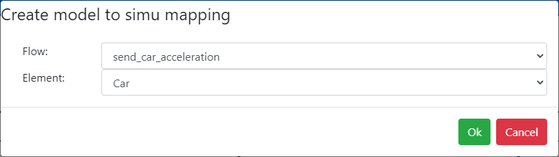 Create model to simu mapping Create model to simu mapping