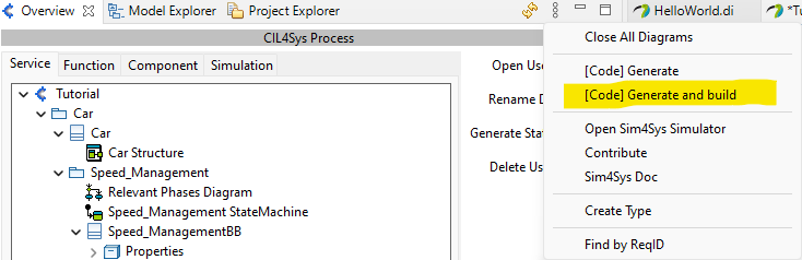 Generate Code Generate Code