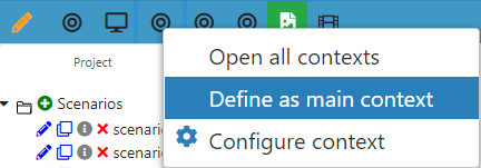 Define as main context