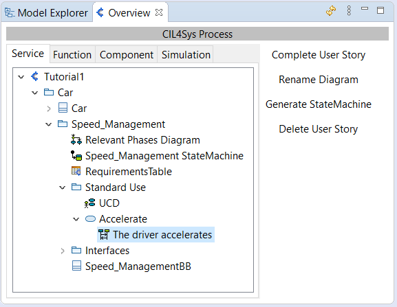 The driver accelerates User Story package The driver accelerates User Story package