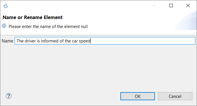 Create The driver is informed of the car speed userstory Create The driver is informed of the car speed userstory