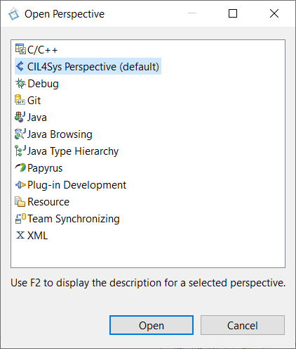 CIL4Sys perspective CIL4Sys perspective