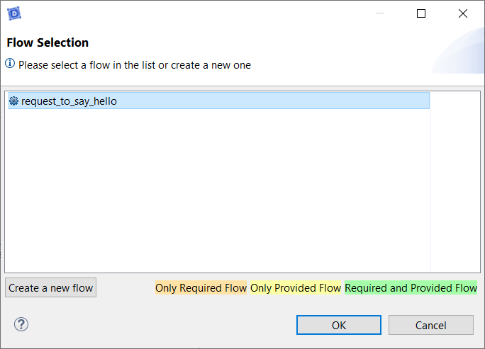 Flow Selection with request_to_say_hello Flow Selection with request_to_say_hello