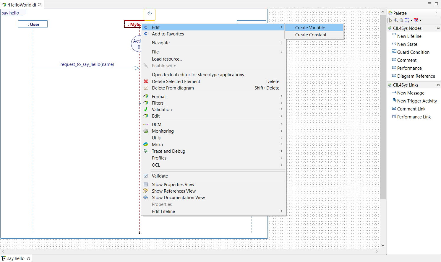 Create Variable Create Variable