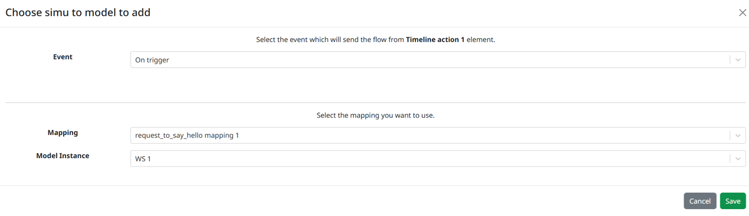 Choose simu to model to add Choose simu to model to add