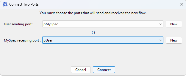 Connect Two Ports