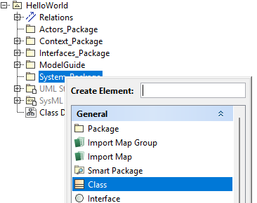 Create Class Create Class
